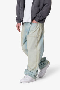 West Double Knee Denim Blue Wash
