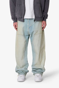 West Double Knee Denim Blue Wash