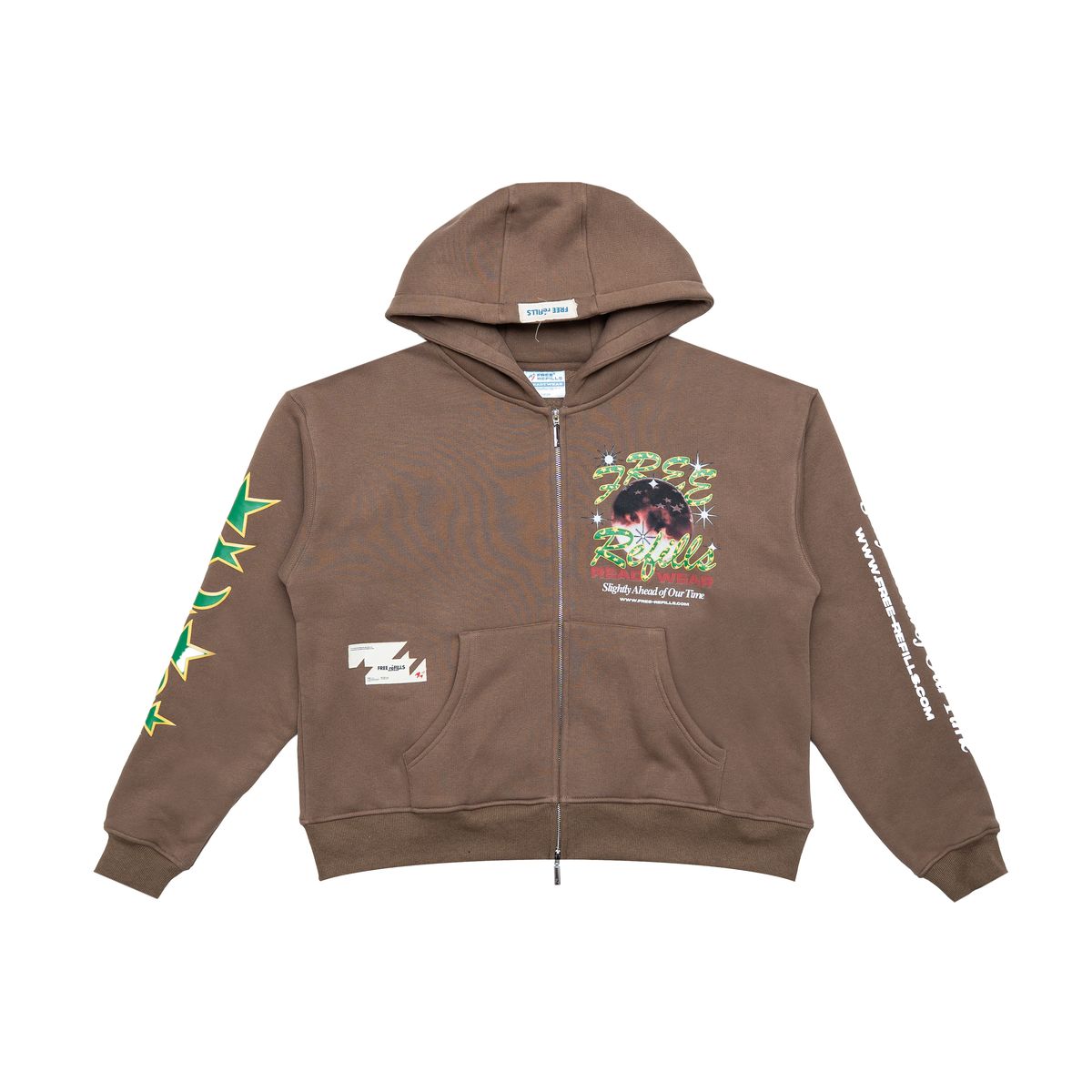 Psychic Zipup Hoodie Brown