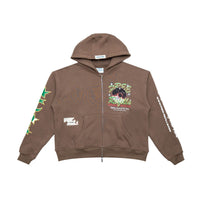 Psychic Zipup Hoodie Brown