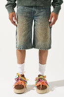 Euphoria Denim Shorts Glitter