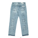 Patchwork Denim Blue Wash