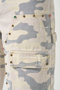 MONARCH Denim Shorts Camo