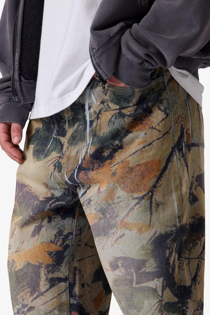 Camo Printed Ultra Baggy Denim