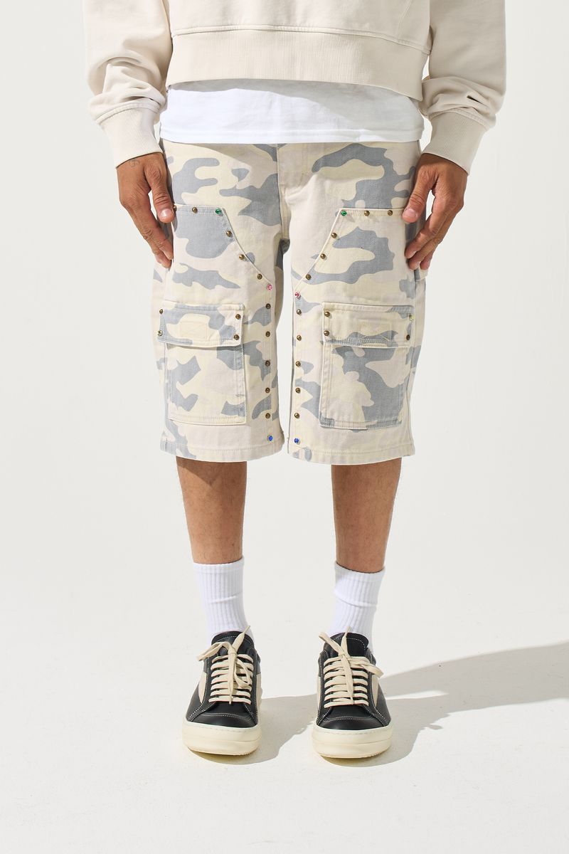 MONARCH Denim Shorts Camo