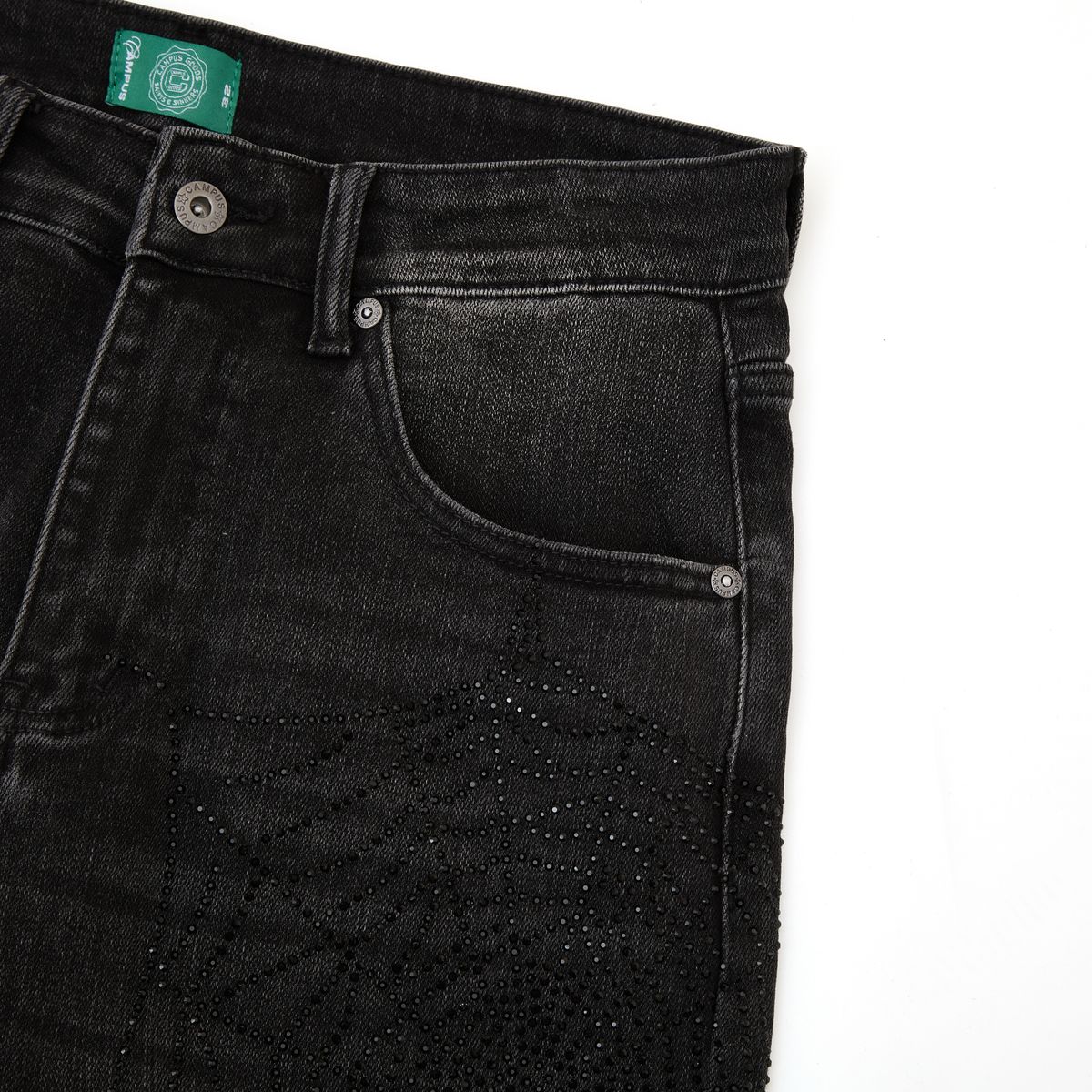 Broken Web Denim Black