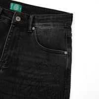 Broken Web Denim Black