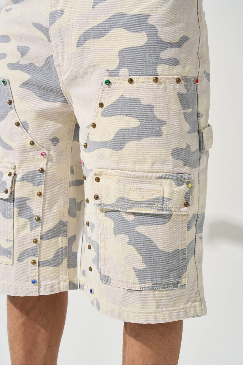 MONARCH Denim Shorts Camo