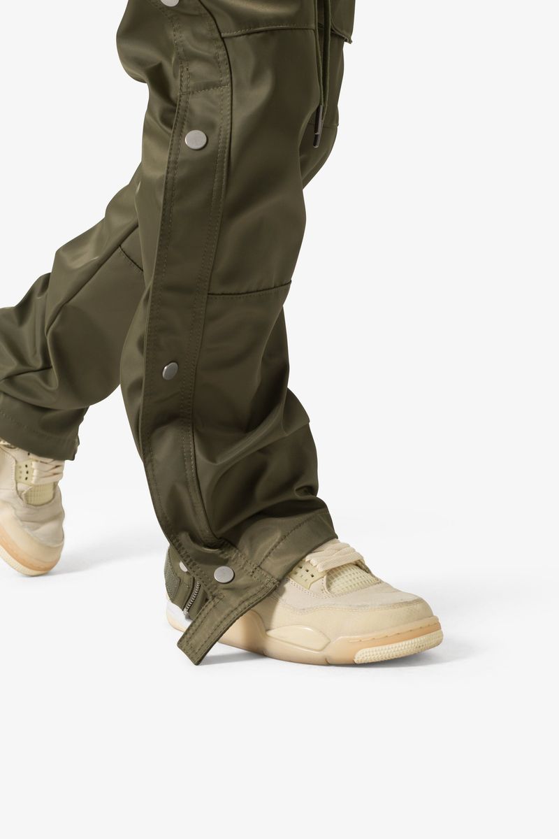 Snap Front Cargo Pants Olive