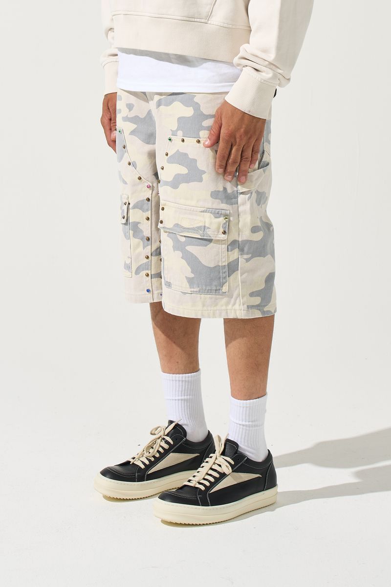 MONARCH Denim Shorts Camo