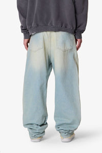 West Double Knee Denim Blue Wash