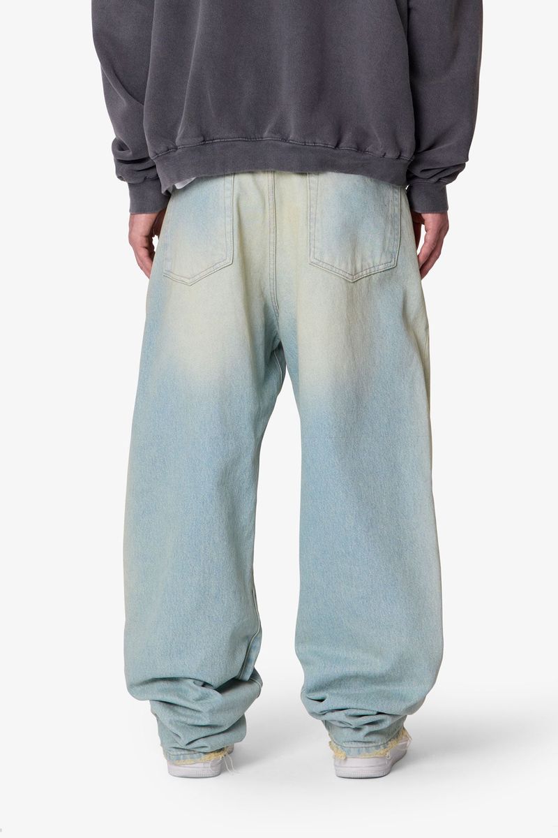 West Double Knee Denim Blue Wash