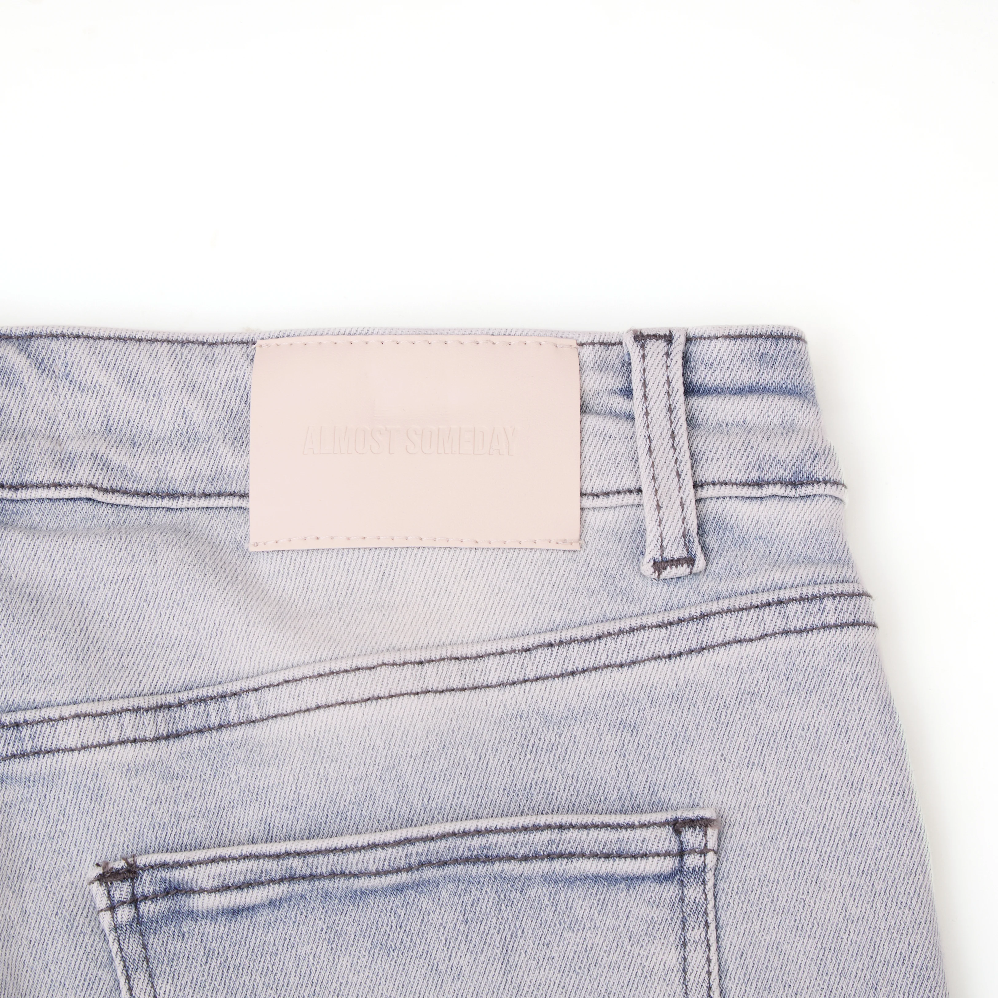 Moto Embossed Jeans Blue
