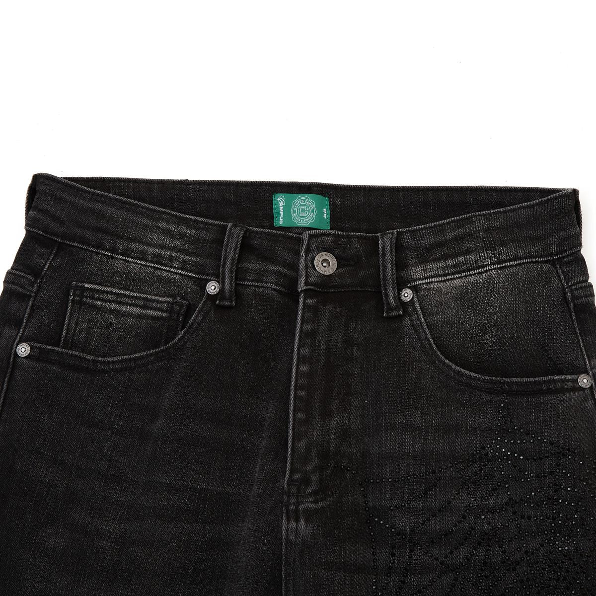 Broken Web Denim Black