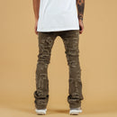 Sage Paisley Flared  Denim