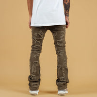 Sage Paisley Flared  Denim