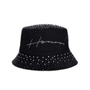 Honor Rhinestones Bucket Hat Black