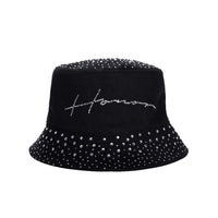 Honor Rhinestones Bucket Hat Black