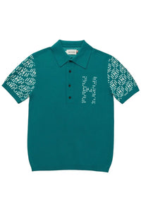 A Spring Knit H Polo Teal