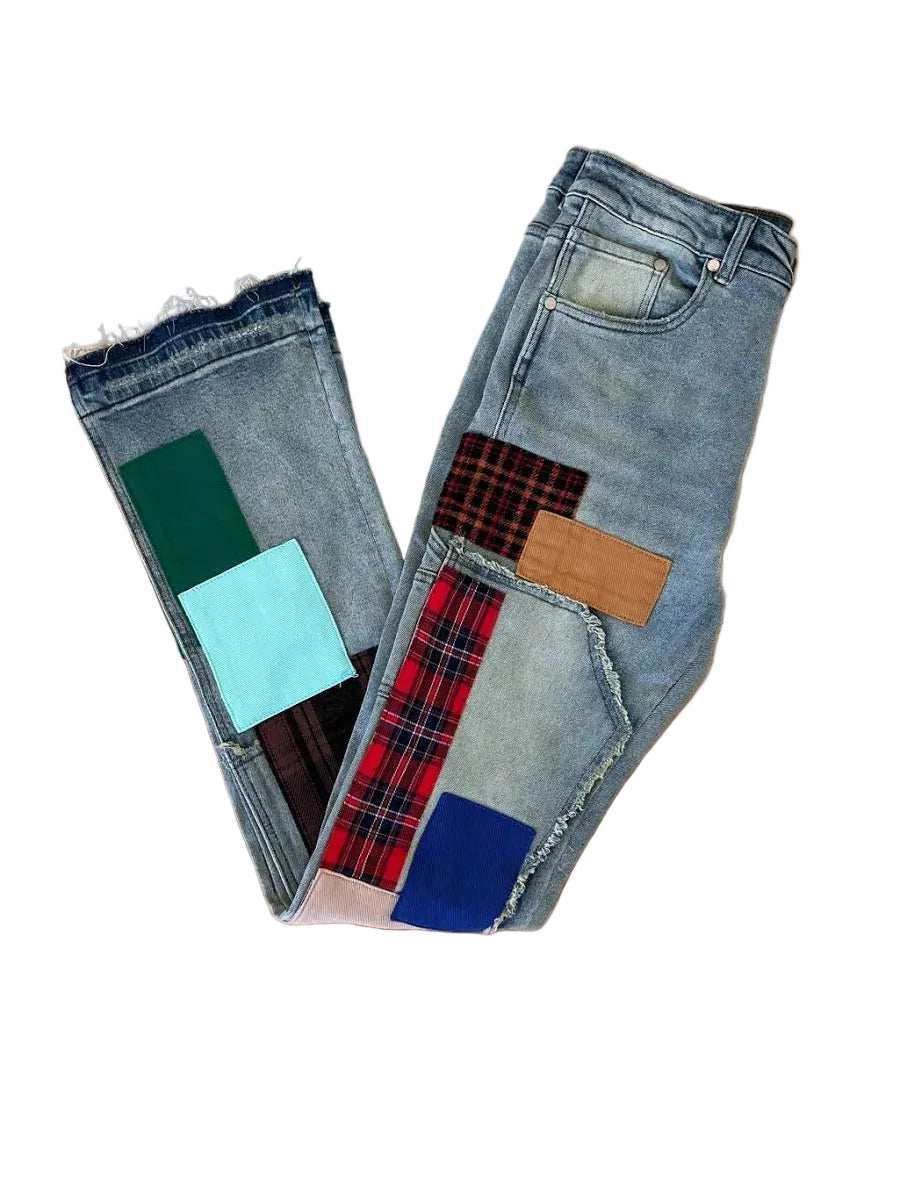 REVES Carpenter Patchwork Denim