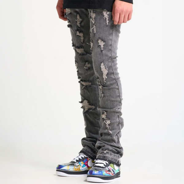 NOW OR NEVER STACK DENIM CHARCOAL