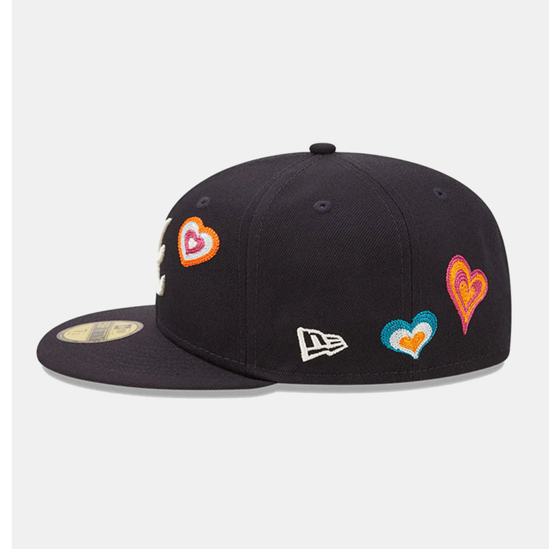 Atlanta Brave Team Heart World Series Navy New Era 59fifty Fitted Hat cap
