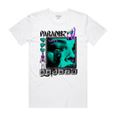 BROKEN HEART TEE - WHITE/TURQ