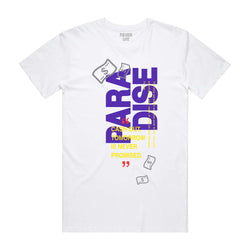 CASH OUT TEE WHT/PURP