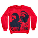 CHEECH & CHONG STENCIL CREW NECK RED