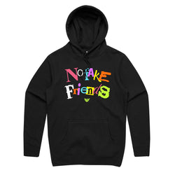NO FAKE FRIENDS BLACK HOODIE