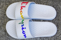 Champion Slide White/Rainbow
