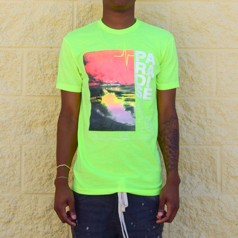 UPS AND DOWNS TEE NEON