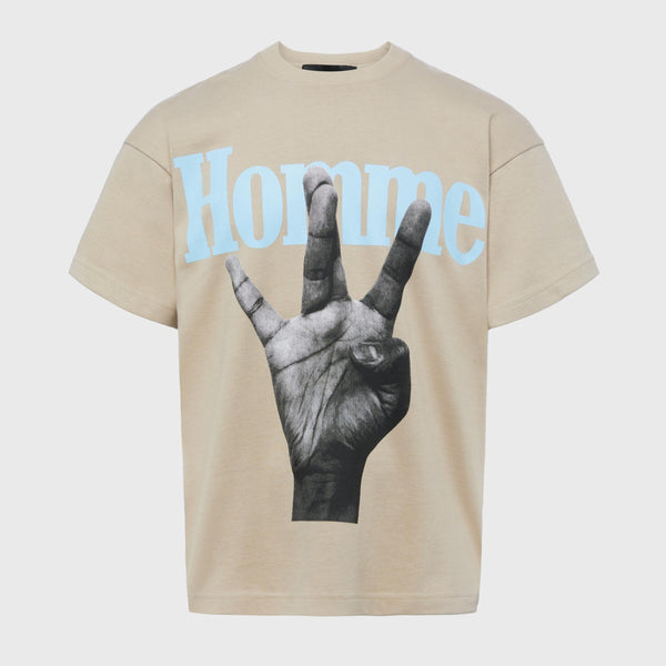 TWISTED FINGERS TEE TAUPE