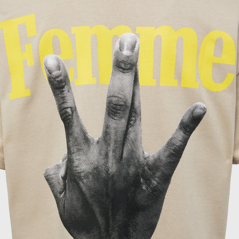 TWISTED FINGERS TEE TAUPE