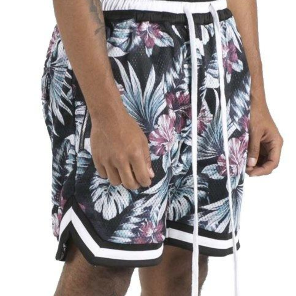 JORDAN BALL SHORTS BLACK FLORAL