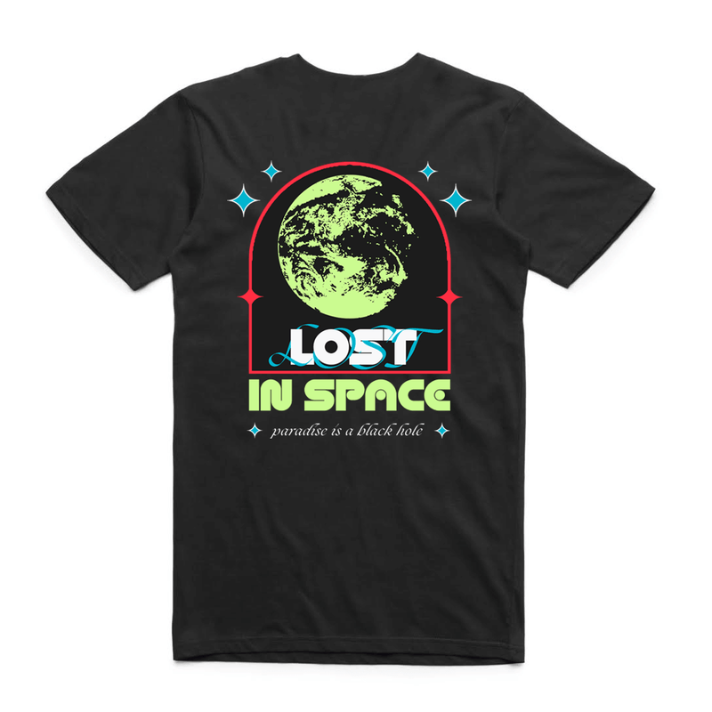 LOST IN SPACE TEE BLK/NEO
