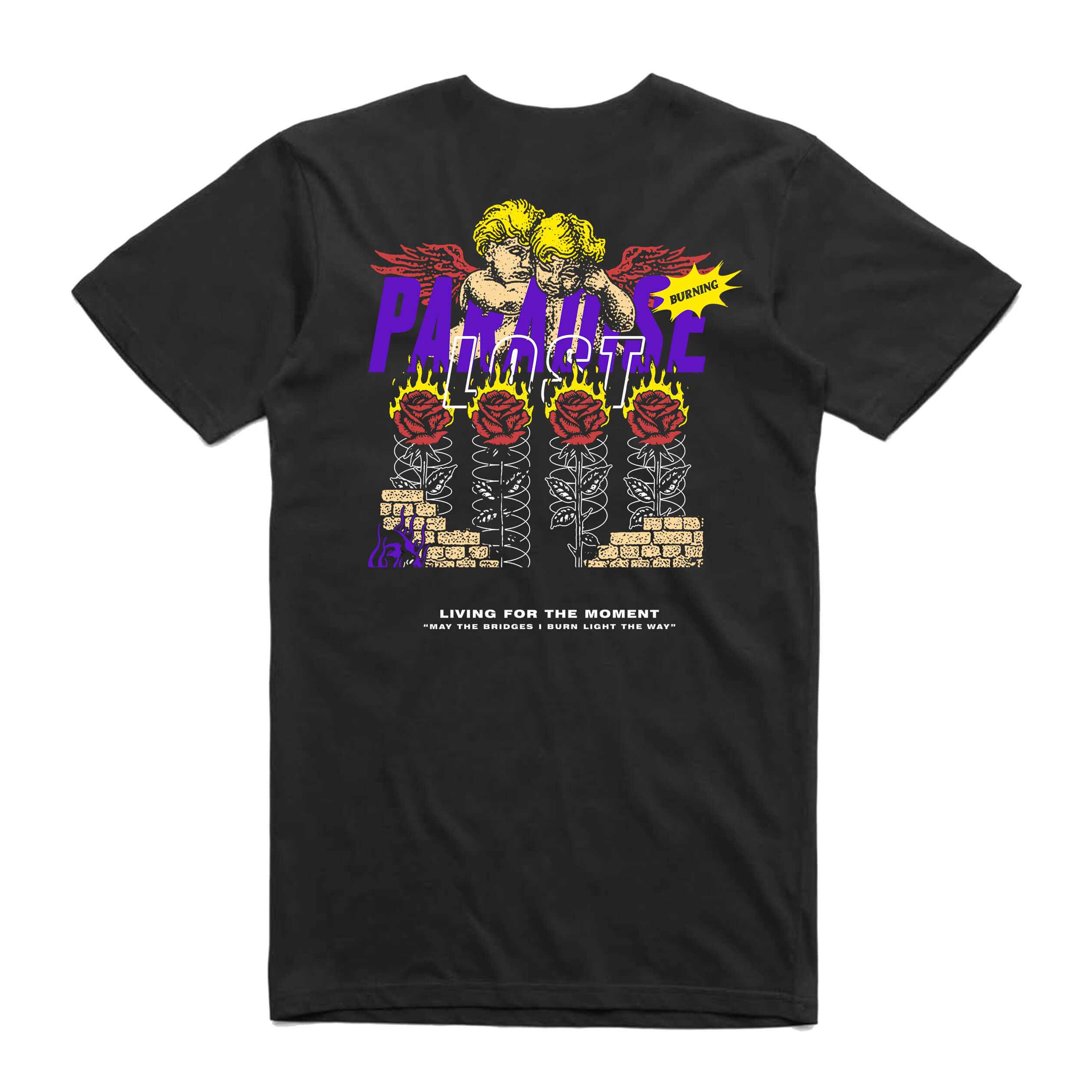 LIVING FOR THE MOMENT TEE BLACK