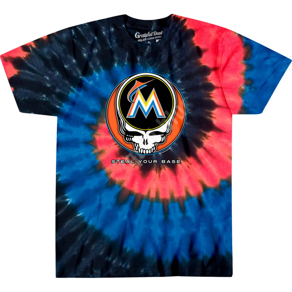 Miami Marlins Steal Your Base Black Athletic T-Shirt