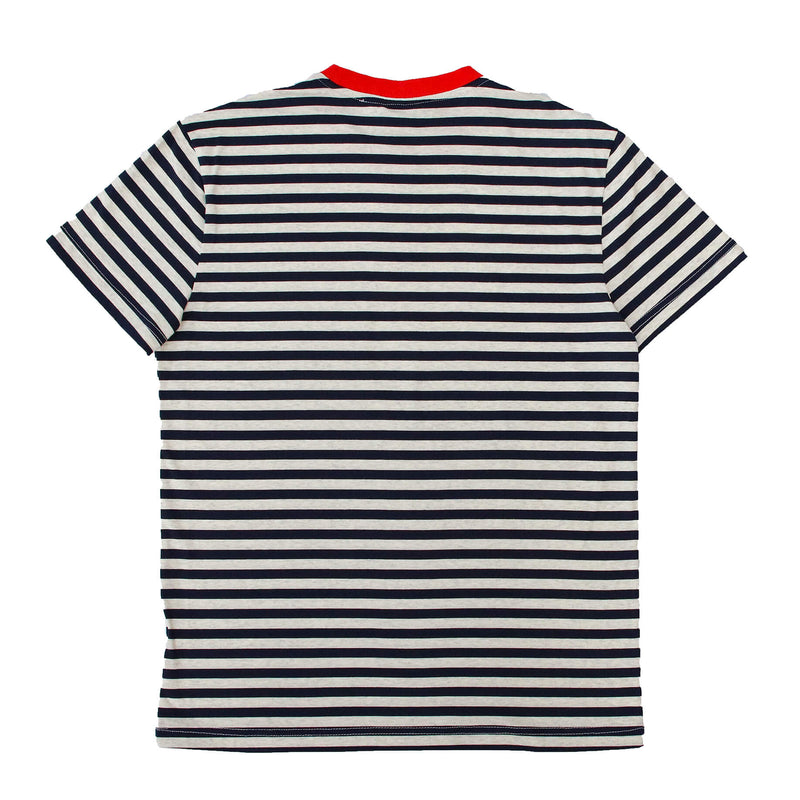 SOTF STRIPED TEE NVY/RED LOGO