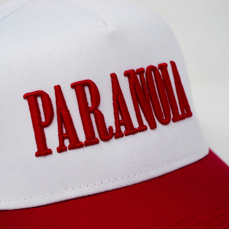 PARANOIA HAT WHITE/RED