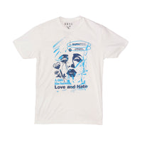 BETWEEN LOVE & HATE TEE WHITE/UNC