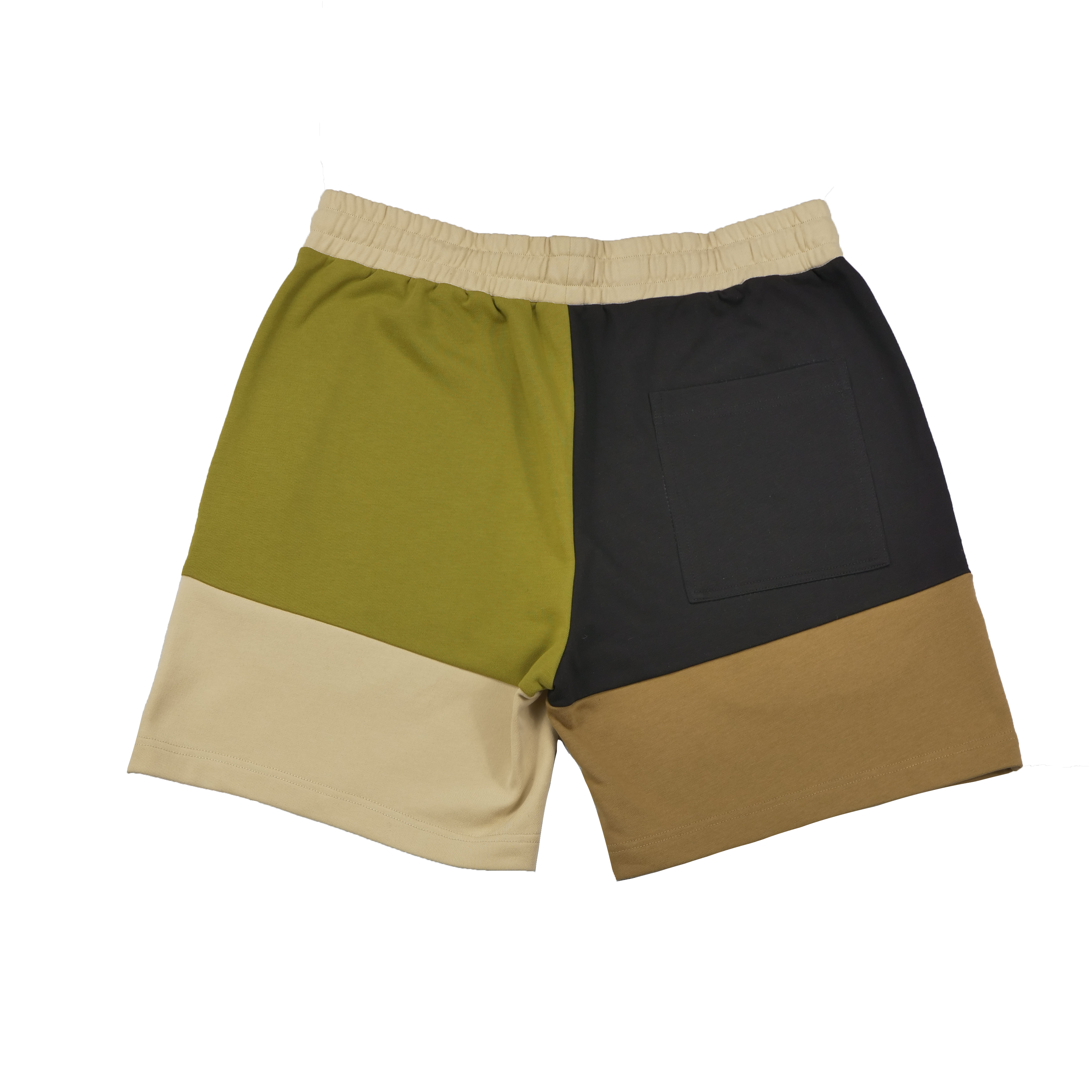 COLOR BLOCK SHORTS TAN