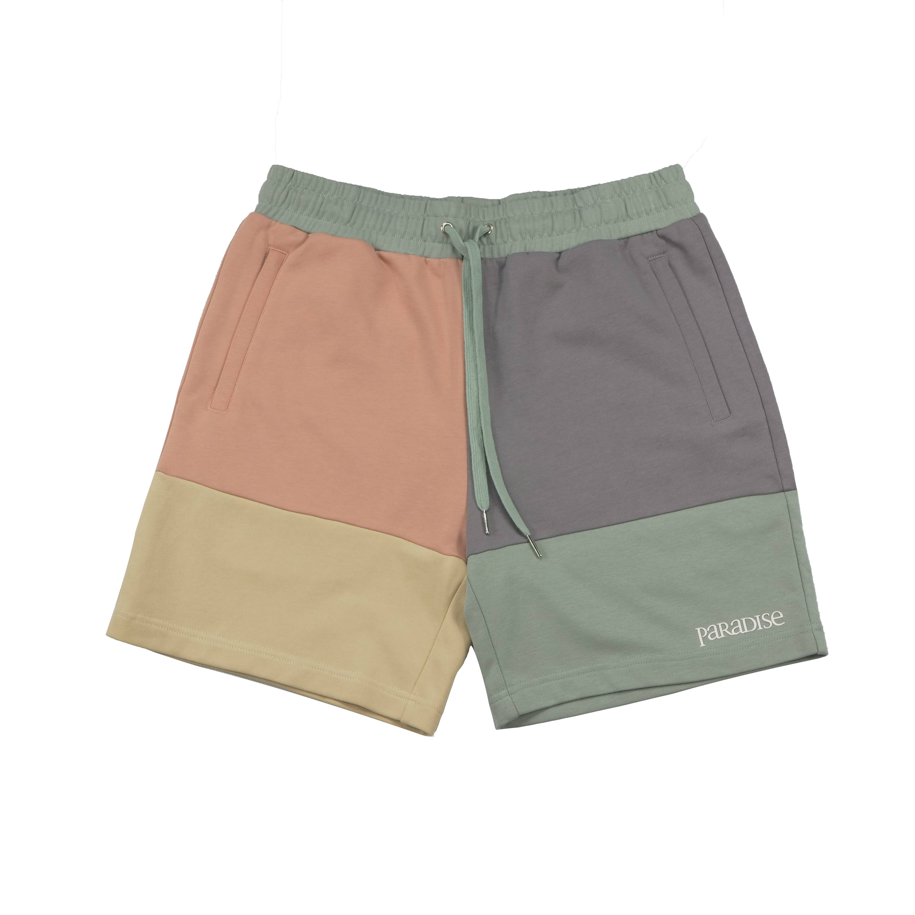 COLOR BLOCK SHORTS JADE