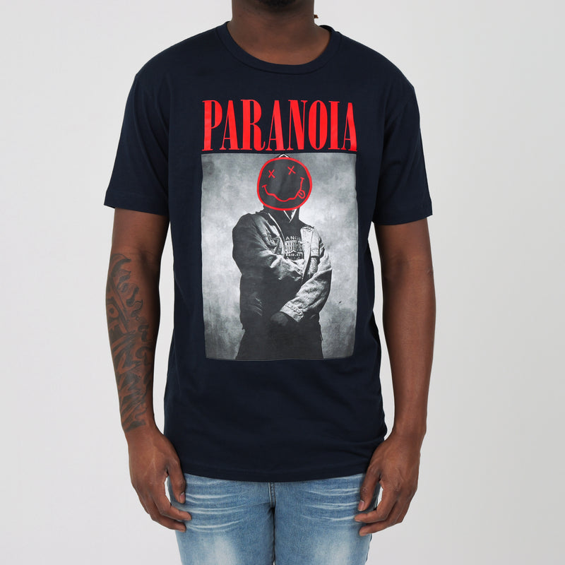 PARANOIA TEE NVY/RED