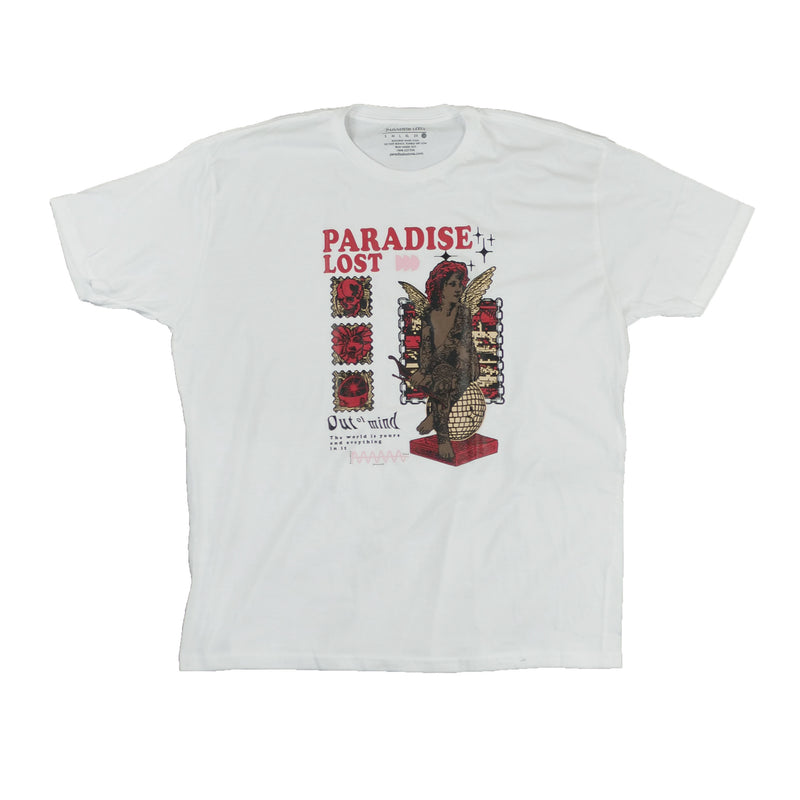 THE WORLD TEE WHITE/RED