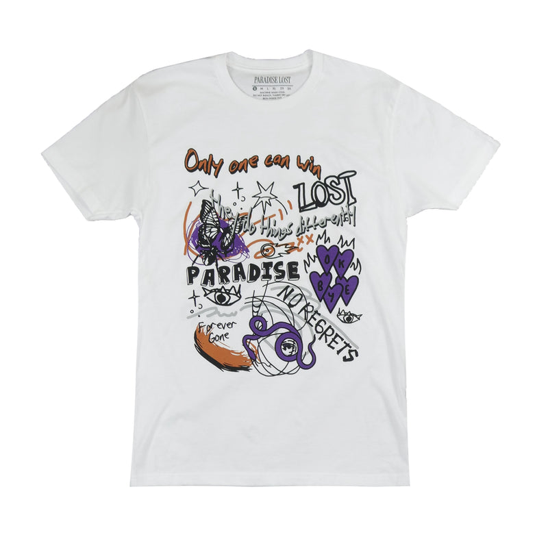 CAN'T CHANGE YESTERDAY TEE WHITE/PURPLE