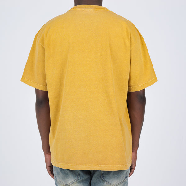 PUZZLE MINDED PREM TEE MUSTARD