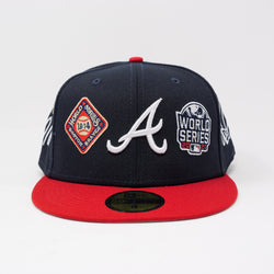 Atlanta Braves Historic 4X World Series Champions New Era 59Fifty Fitted
