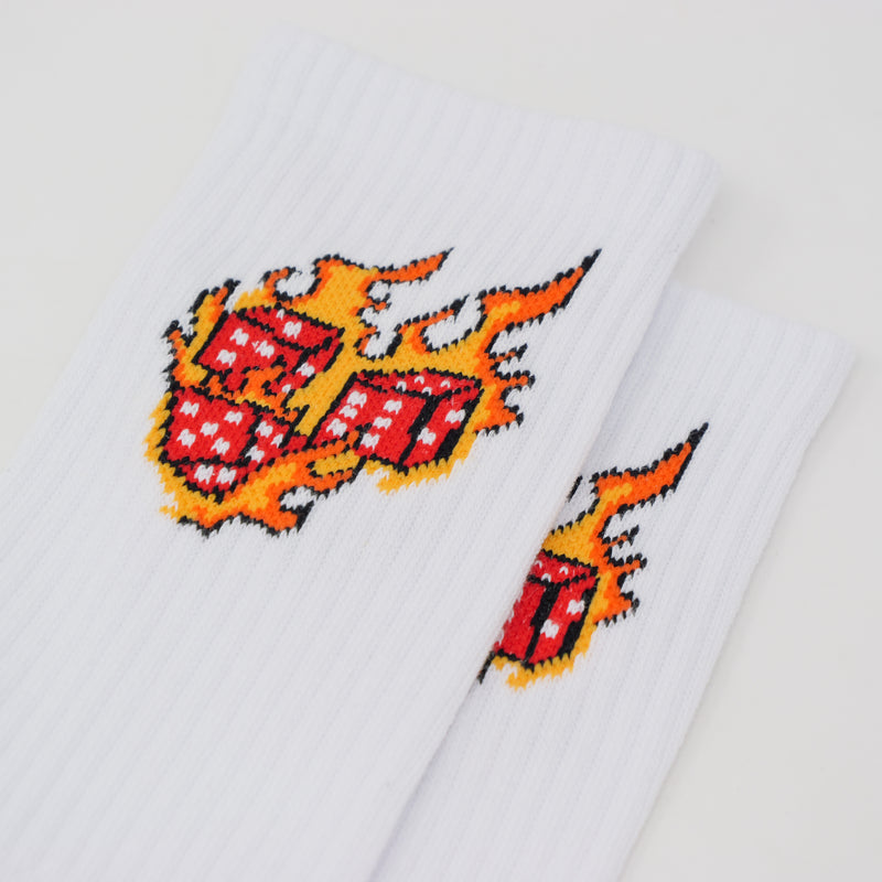LUCKY ROLL SOCKS WHITE