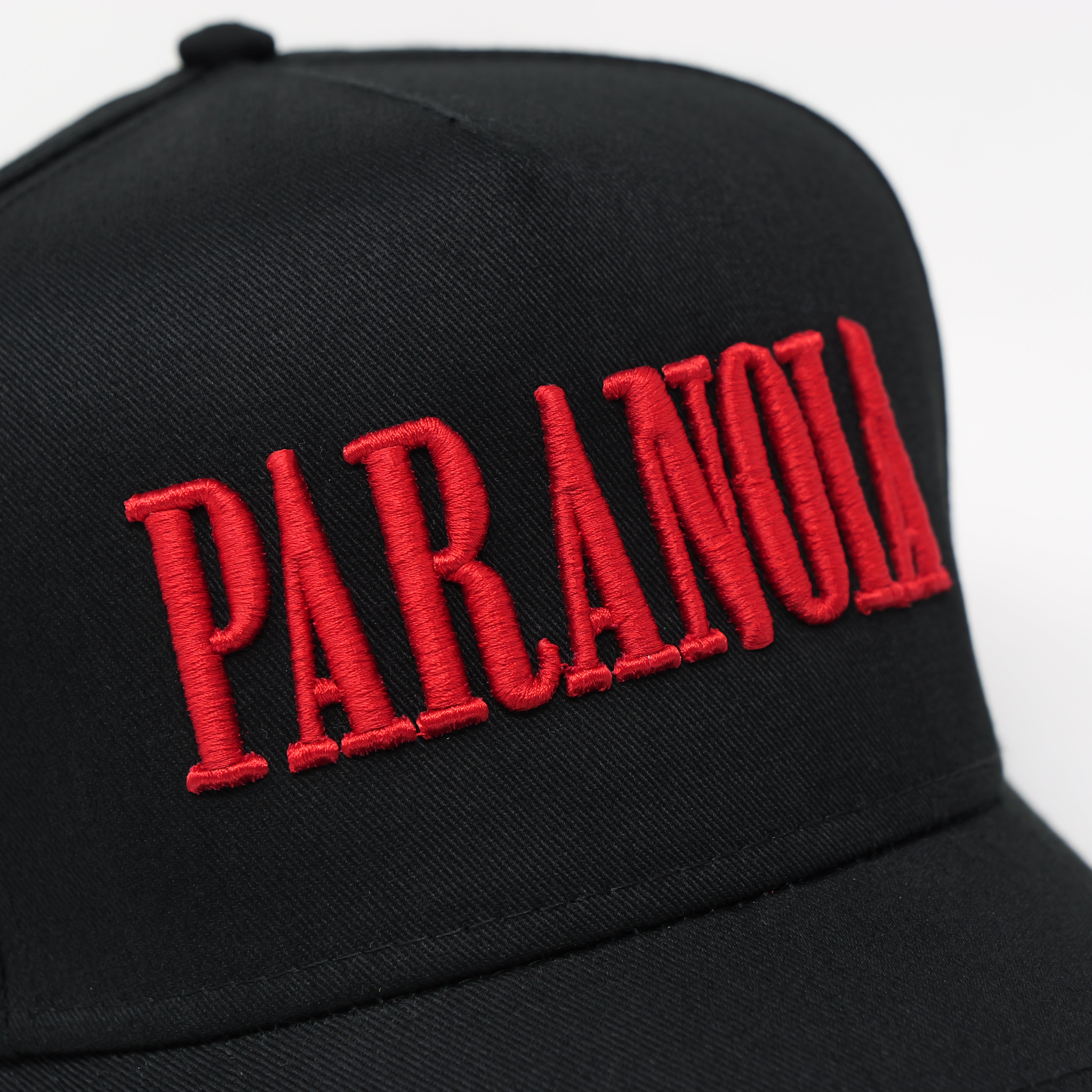 PARANOIA SNAPBACK HAT BLACK/RED